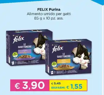Acqua & Sapone Felix Purina Alimento umido per gatti 85 g x 10 pz. ass. offerta