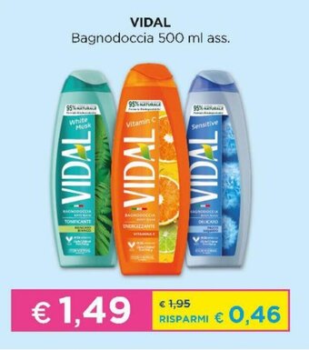 Acqua & Sapone Vidal Bagnodoccia 500 ml ass. offerta