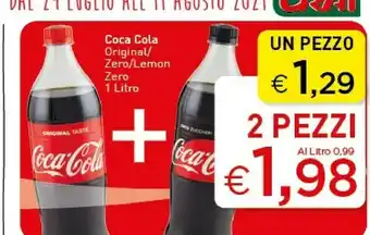Crai Coca-Cola - Coca-Cola 1000 G(ml) offerta