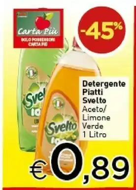 Crai Svelto Detergente Piatti Aceto/ Limone Verde offerta