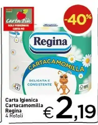 Crai Regina Carta Igienica Cartacamomilla 4 Rotoli offerta