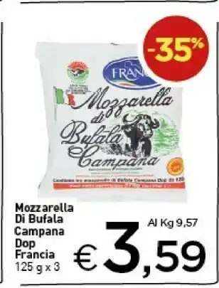 Crai Francia Mozzarella Di Buffala Campana Dop 375 G offerta