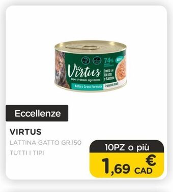Arcaplanet Virtus lattina gatto offerta