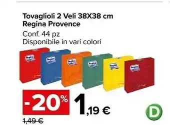 Carrefour Market Regina Provence Tovaglioli 2 Veli offerta