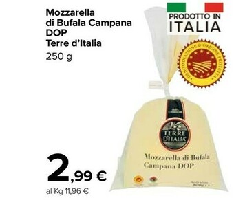 Carrefour Terre d'Italia Mozzarella Di Bufala Campana offerta