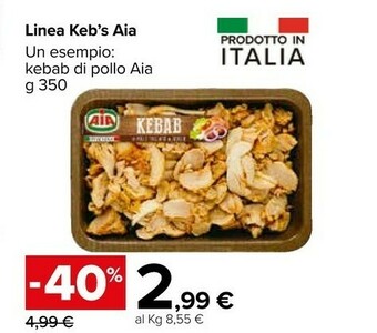Carrefour Aia Keb's Kebab Delicato 100% Pollo 350 G(ml) offerta