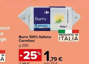 Carrefour Burro 100% Italiano offerta