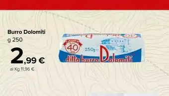 Carrefour Dolomiti Burro offerta