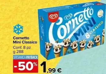 Carrefour Algida Cornetto Mini Classico Parfum Vanille 288 G(ml) offerta