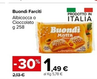 Carrefour Motta Buondì Cioccolato offerta