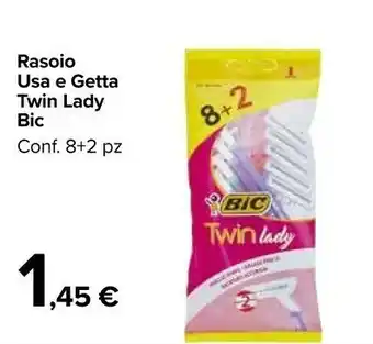 Carrefour Bic Rasoio Usa E Getta Twin Lady offerta