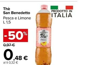 Carrefour San Benedetto Thè Al Limone 1500 G(ml) offerta