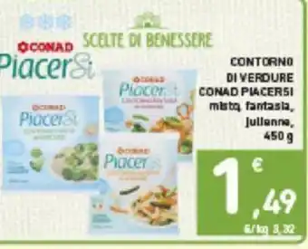 Conad Conad Piacersi Contorno Di Verdure misto, fantasia, julienne, 450 g offerta