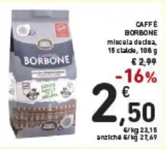 Conad Caffè Borbone miscola docisa, 15 cialde, 100 g offerta