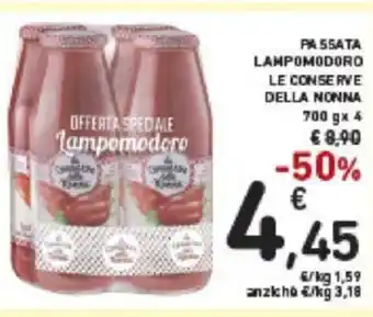 Conad Passata Lampomodoro Le Conserve Della Nonna 700 g x 4 offerta