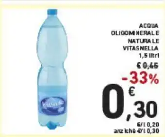 Conad Vitasnella Acqua Oligo Minerale Natura Le 1,5 litri offerta