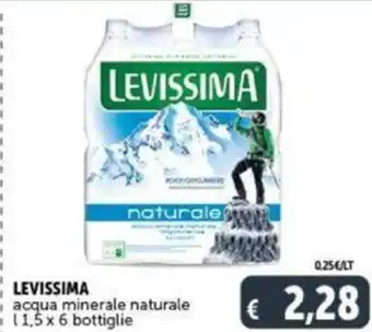 Levissima acqua minerale naturale 1,5 l x 6 bottiglie