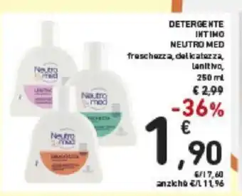 Conad Detergente Intimo Neutro Med freschezza, delicatezza, lanitivo, 250 ml, offerta