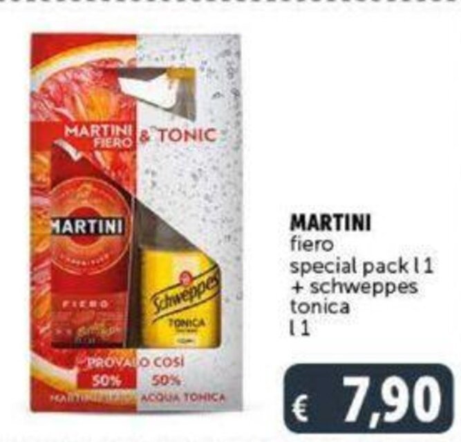 Martini fiero special pack 1 l + schweppes tonica 1 l offerta di Deco