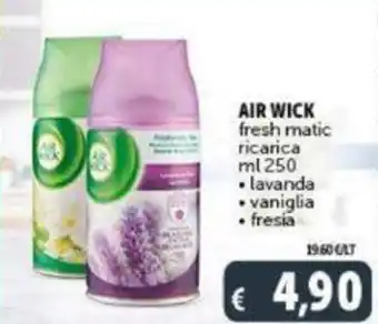 Deco Supermercati Air Wick fresh matic ricarica lavanda/vaniglia/fresia 250 ml offerta