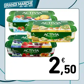 Conad ACTIVIA DANONE frutta in pezzi, fibre, frutta in pezzi 0% grassi, 125 g x 8 offerta