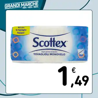 Conad TOVAGLIOLI MONOVELO SCOTTEX bianchi, pacco famiglia, 220 pezzi offerta