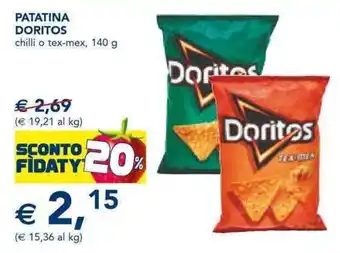 Doritos Patatina chilli o tex-mex 140 g