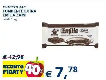 Esselunga Emilia Zaini Cioccolato Fondente Extra 1 kg offerta