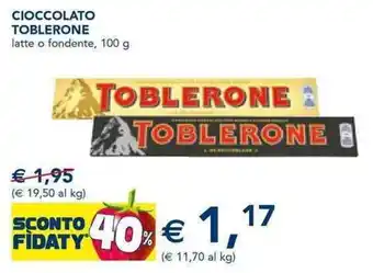 Esselunga Toblerone Cioccolato latte o fondente 100 g offerta