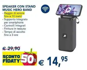 Music Hero Band Speaker Con Stand