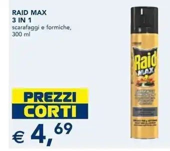 Raid max 3 in 1 scarafaggi e formiche 300 ml