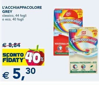Esselunga L'acchiappacolore Grey classico 44 fogli o eco 40 fogli offerta