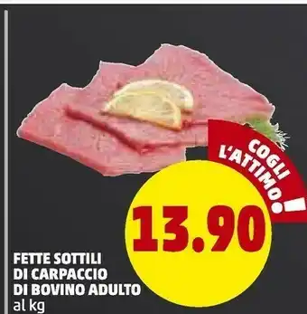 PENNY Fette Sottili Di Carpaccio Di Bovino Adulto offerta