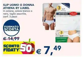 Esselunga Athena by Liabel Slip Uomo o Donna offerta