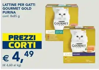 Esselunga Purina Gourmet Gold Lattine per Gatti conf. 8x85 g offerta