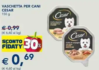 Esselunga Cesar Vaschetta per Cani 150 g offerta