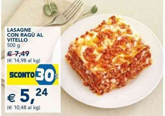 Esselunga Lasagne Con Ragù Al Vitello 500 g offerta