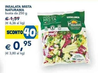 Esselunga Insalata Mista Naturama busta da 250 g offerta