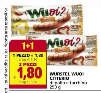 Il Gigante Wurstel wuoi citterio offerta