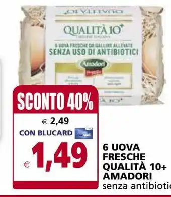 6 uova fresche qualita 10+ amadori