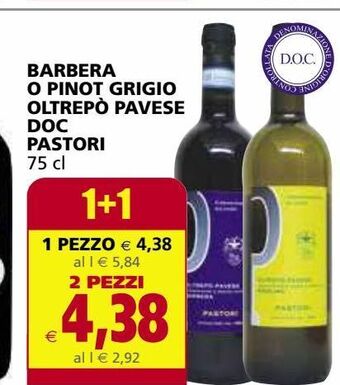 Il Gigante Barbera o pinot grigio oltrepo pavese doc pastori offerta