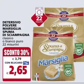 Il Gigante Detersivo polvere marsiglia spuma di sciampagna offerta
