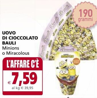 Il Gigante Uovo di cioccolato bauli offerta