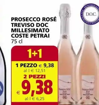 Il Gigante Prosecco rose treviso doc millesimato coste petrai offerta