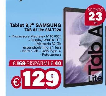 Il Gigante Tablet 8,7" samsung tab a7 lite sm-t220 offerta