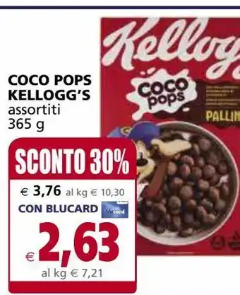 Il Gigante Coco pops kellogg's offerta