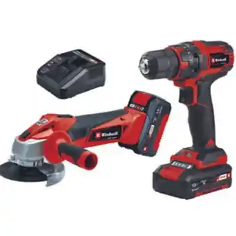 Einhell set smerigliatrice e trapano avvitatore a batteria tc-tk 18 li kit