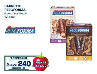 Esselunga Pesoforma Barrette 6 pasti sostitutivi, 12 pezzi offerta