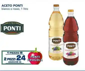 Esselunga Ponti Aceto bianco o rosso 1 litro offerta