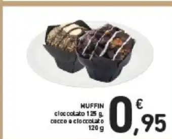 Conad Muffin cioccolato 125 g cocco o cioccolato 120 g offerta